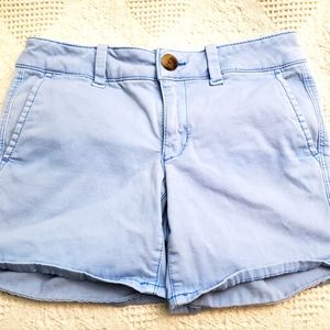 American eagle outfitters super stretch light blue jean shorts